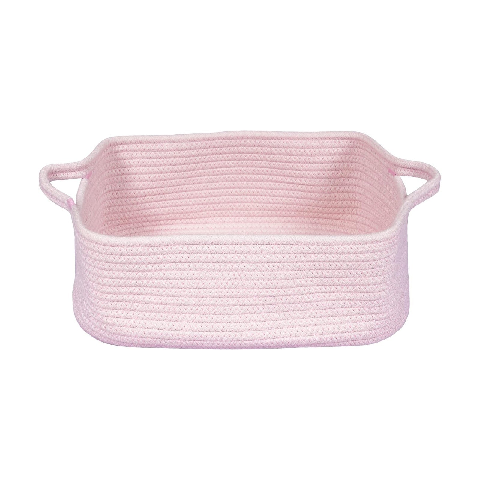 Woven Cotton Rope Storage Basket / Light Pink