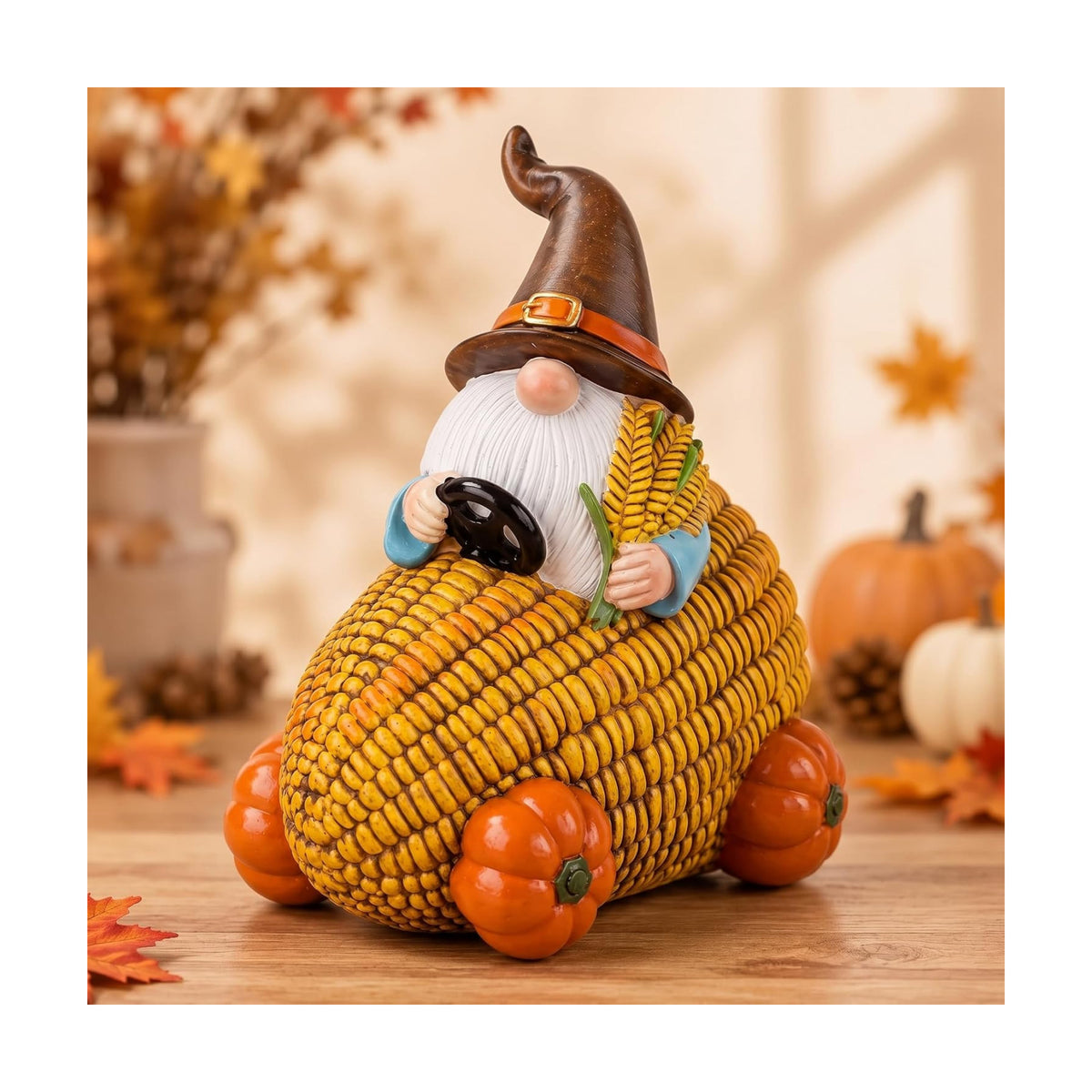 Topadorn Fall Gnome Figurine, Thanksgiving Harvest Table Decor