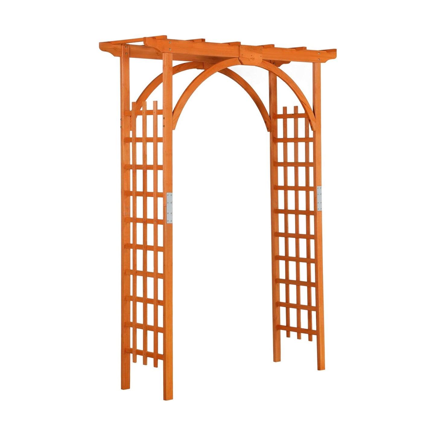 Yaheetech 85in Wooden Garden Arch Arbor Trellis for Backyard Patio Outdoor | Metal-reinforced fir wood arch with
