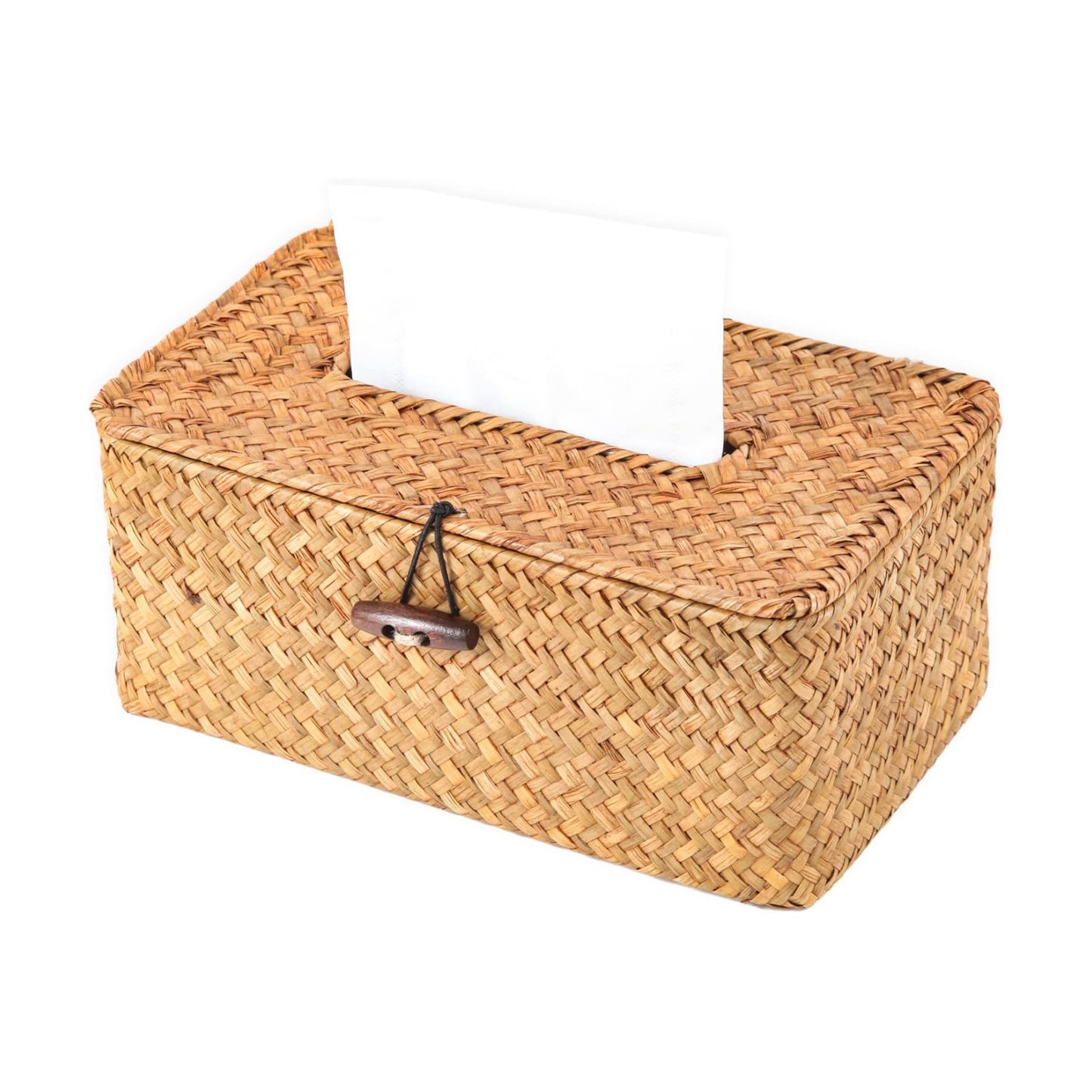 Decorative Caramel Rectangle Seagrass Holder
