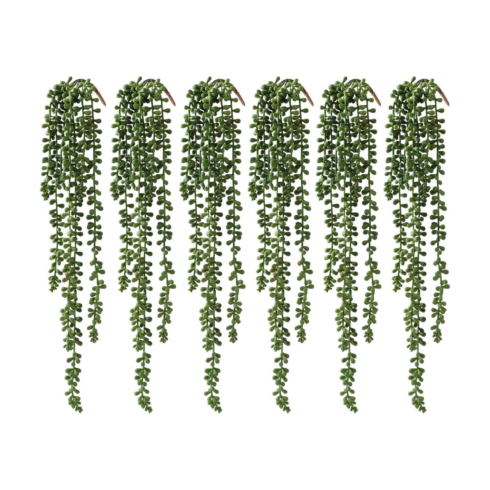 Artificial Succulents Hanging Plants / Green / Set of 6