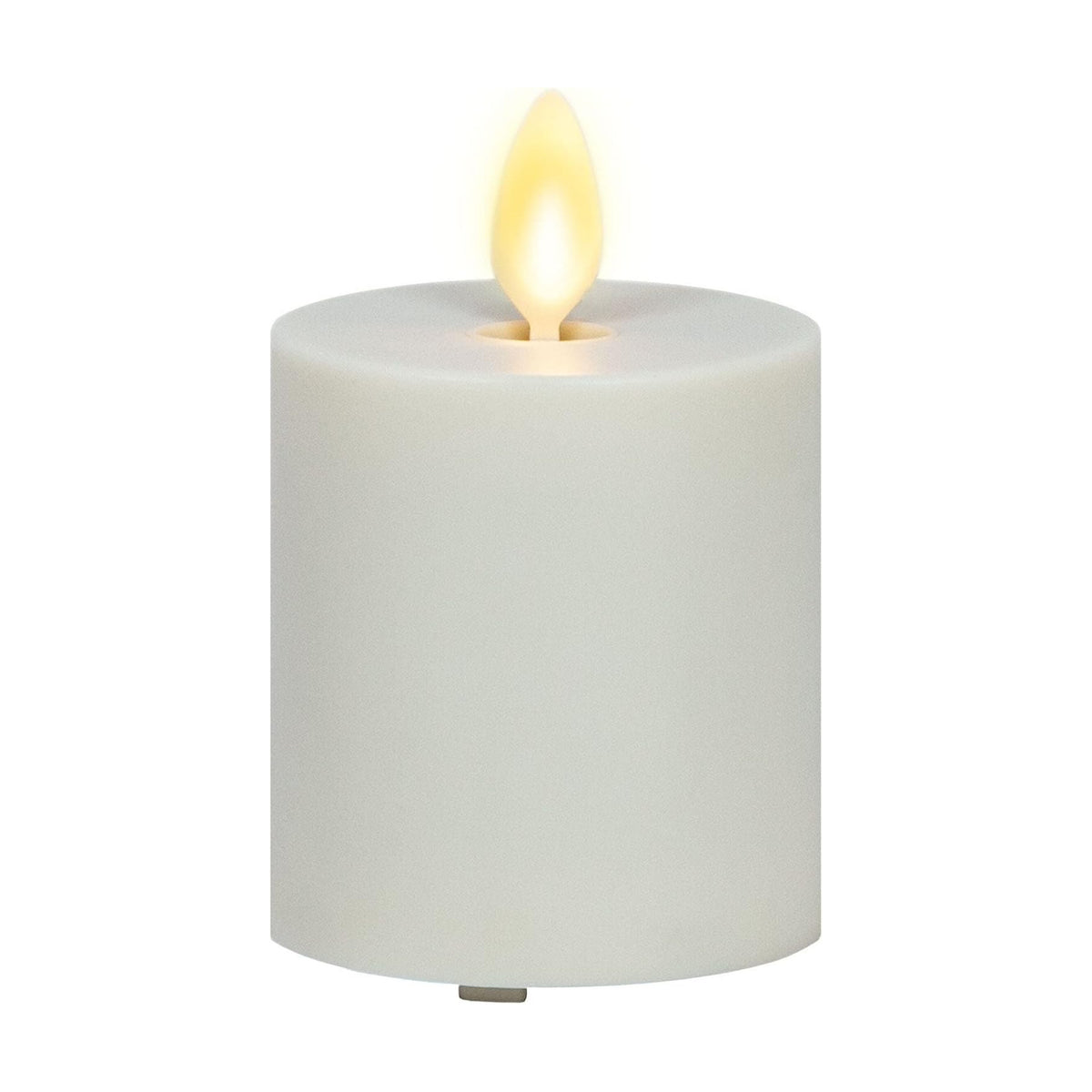 Luminara Outdoor Votive Flameless LED Candle, Pearl Ivory 2" x 3.2", Moving Flame Battery Operated Timer Remote Ready