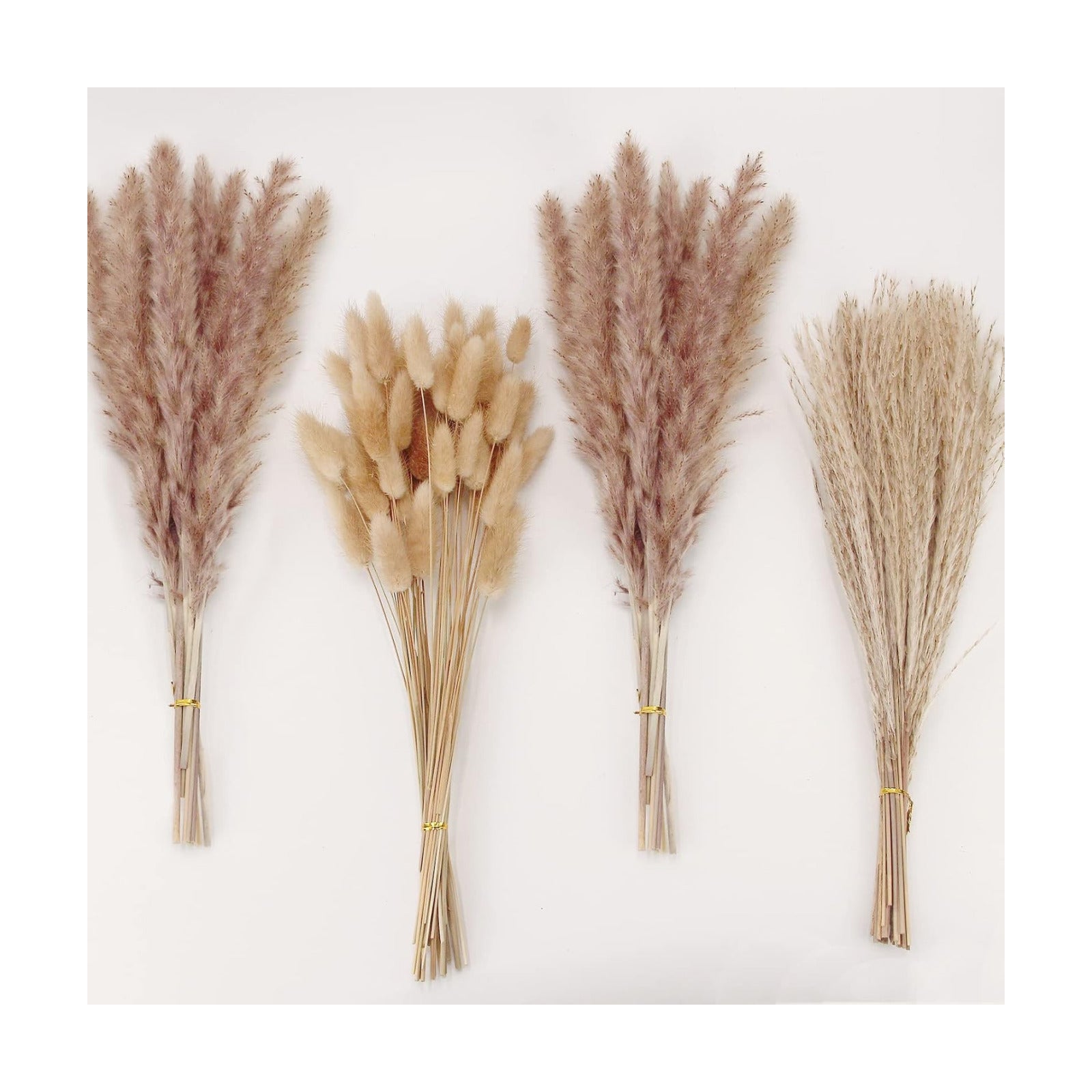 Natural Dried Pampas Grass Decor, Brown Pampas Grass， Bunny Tails Dried Flowers, Reed Grass Bouquet for Wedding Boho