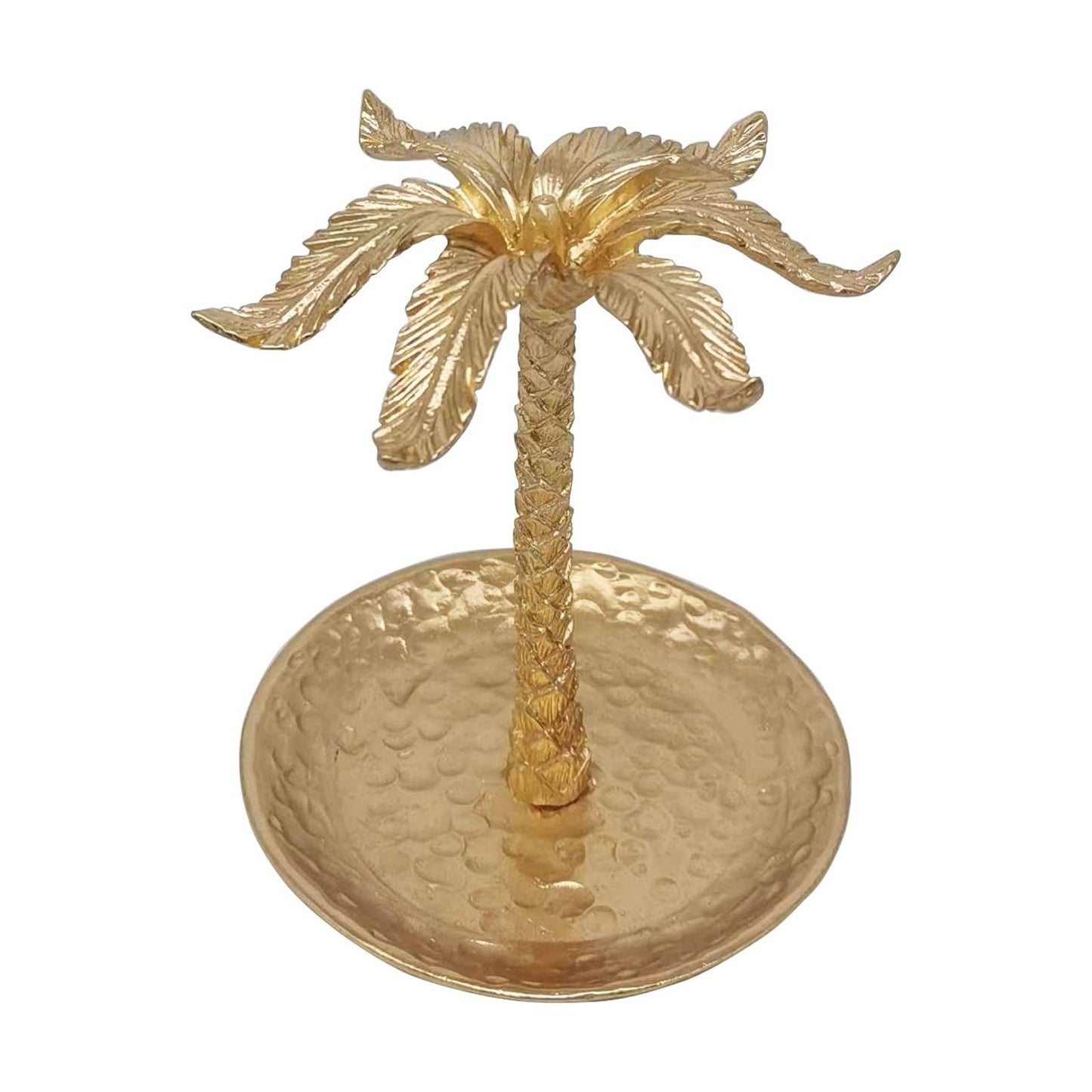 Metal Ring Dish Holder for Jewelry / Coconut Tree-gold