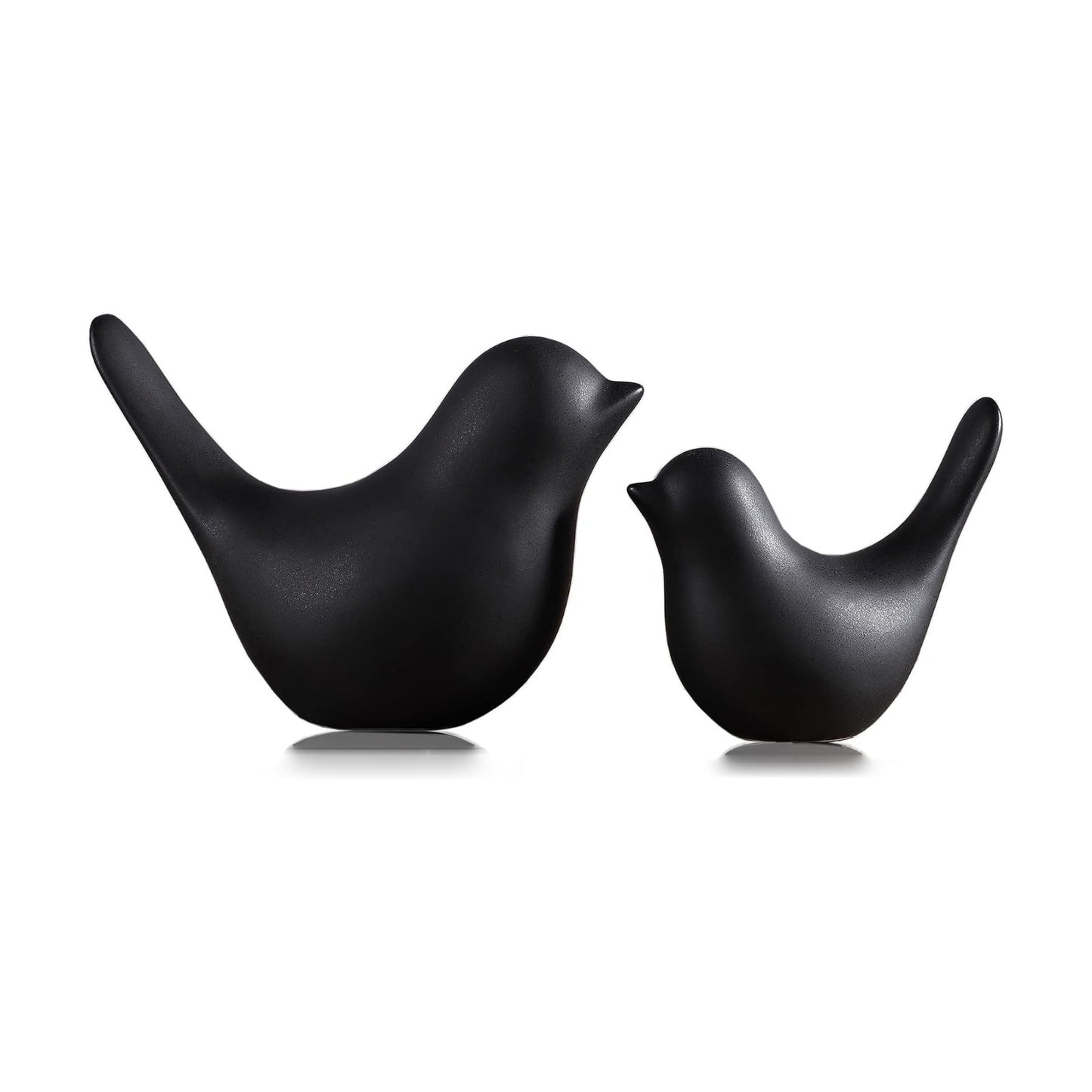 FANTESTICRYAN Small Birds Statues Home Decor, Modern Style, Black, S&L