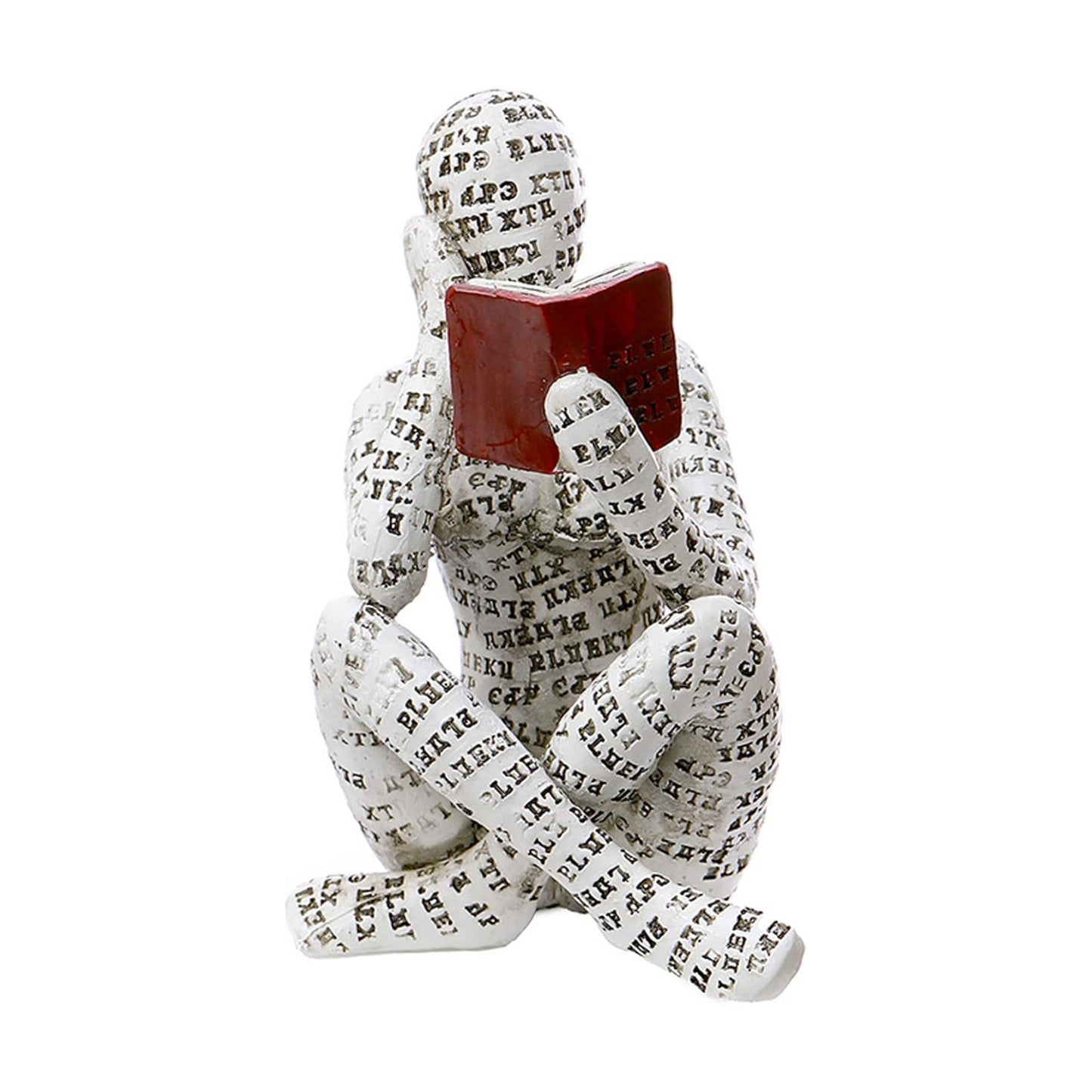 Home Decor Pulp Reading Women Thinker Statue Aesthetic Sculpture Room Decor Modern Abstract / A