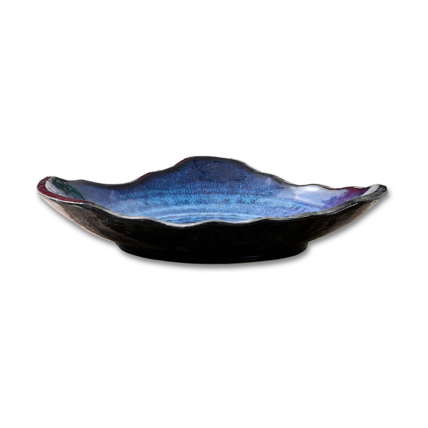 Large Ceramic Decorative Bowl / Blue
