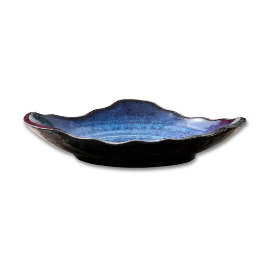 Large Ceramic Decorative Bowl / Blue