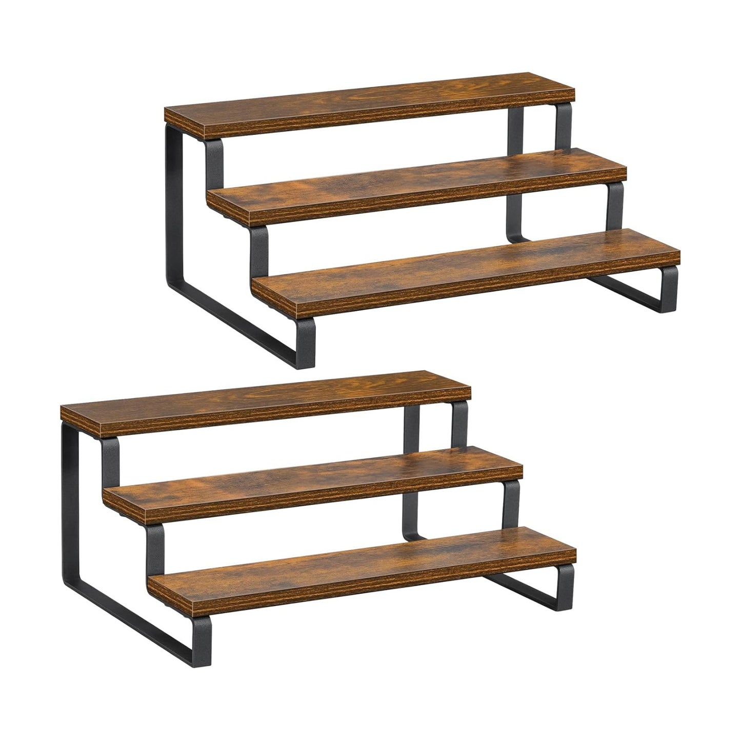 Giikin 3-Tier Spice Rack, 13.8 Inch Wood Countertop Spice Storage Holder, Kitchen Pantry Cabinet Organizer Cupboard for
