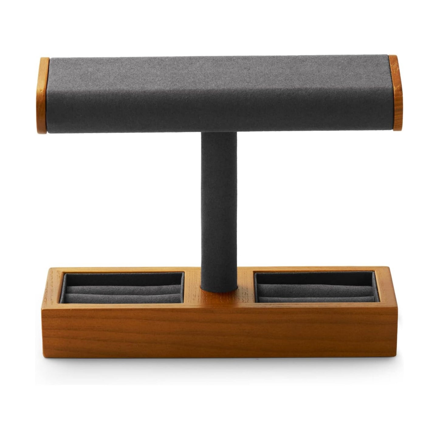 Oirlv Solid Wood Watch Stand,Watch Organizer Holder for Men(Grey)
