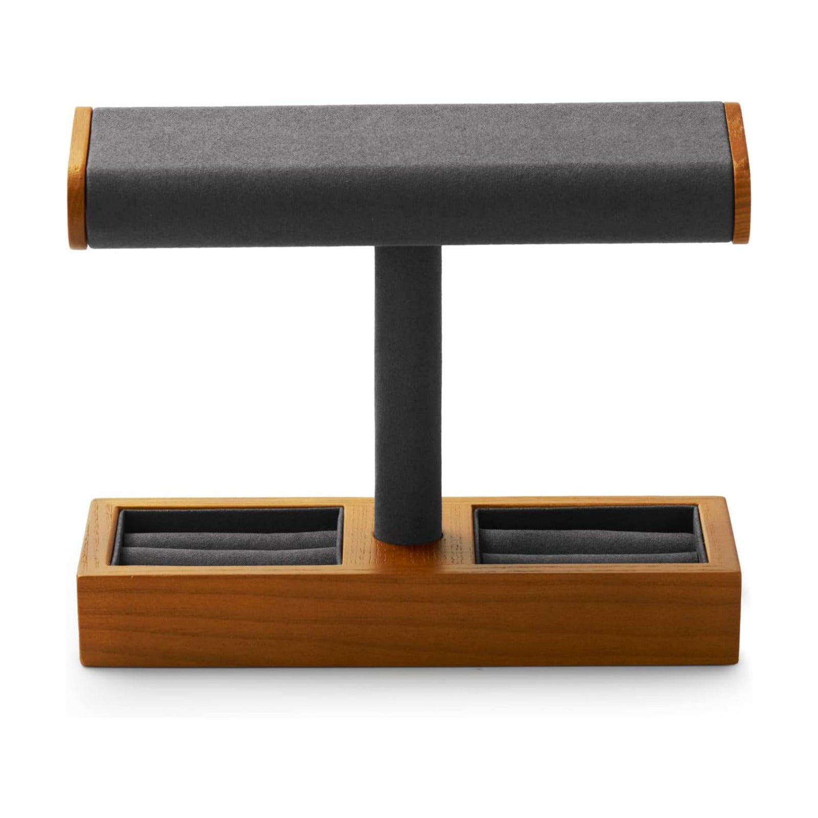 Oirlv Solid Wood Watch Stand,Watch Organizer Holder for Men(Grey)