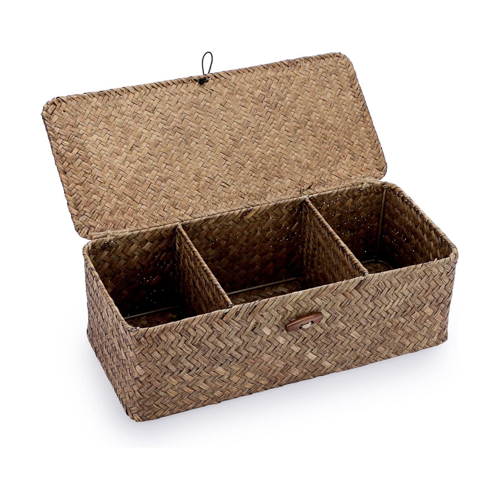 Lid Toilet Tank Basket Holder Handwoven Wicker Basket Home Organizer Bin