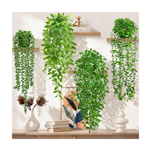 Faux Artificial Hanging Plants / Set of 4