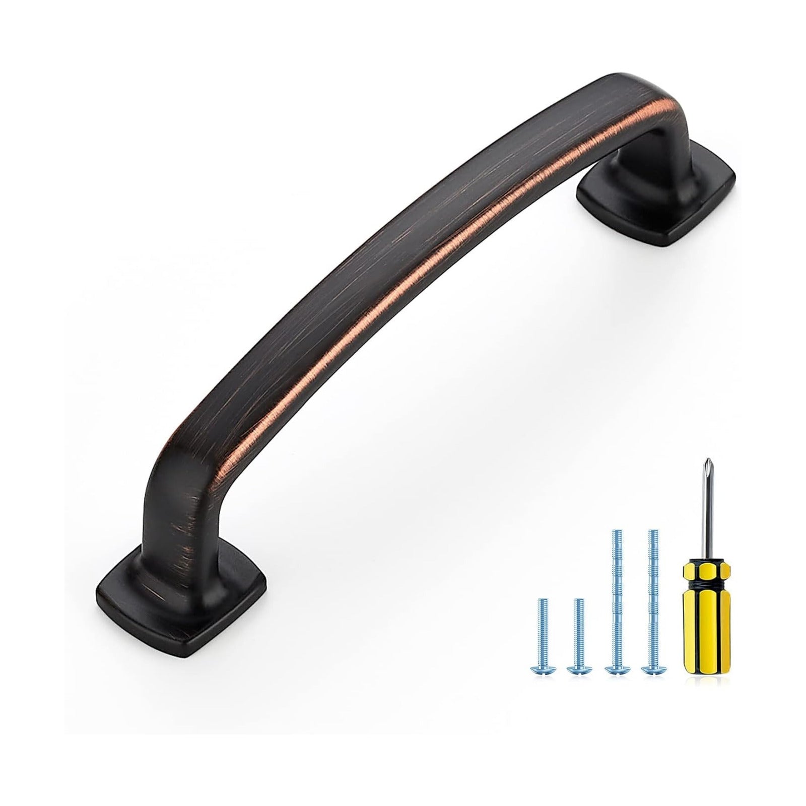 Arch Cabinet Pulls Solid 3-3/ Kitchen Cabinet / Oil Rubbed Bronze / 3-3/4 Inch Hole Center / 4 Inch