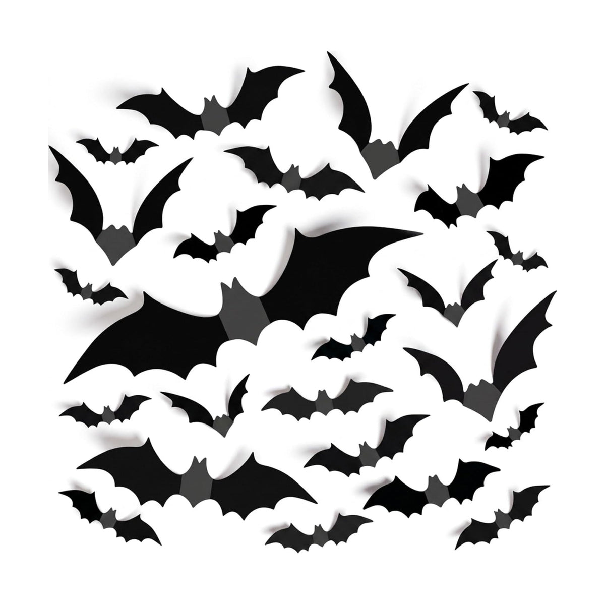 TDHDIKE Halloween Bats Decorations Wall Decor 140pcs Black PVC Bat Stickers