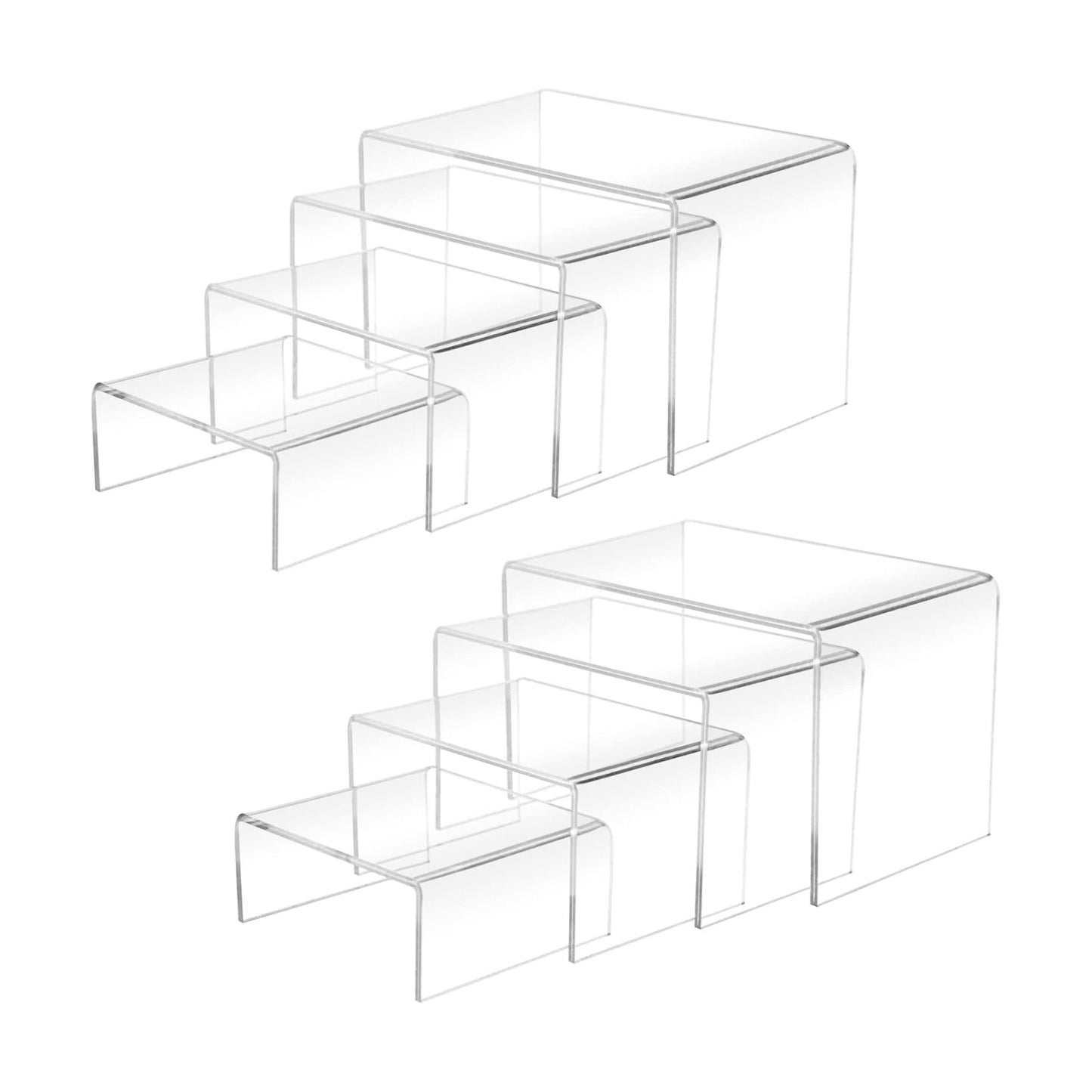 Acrylic Display Risers Product Stand / Clear / Set of 8