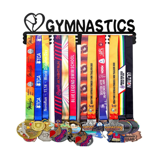 Goutoports Medal Hanger Display Rack - Personalized Award Ribbon Organizer for Sports Race Runner Gymnastics Plaques
