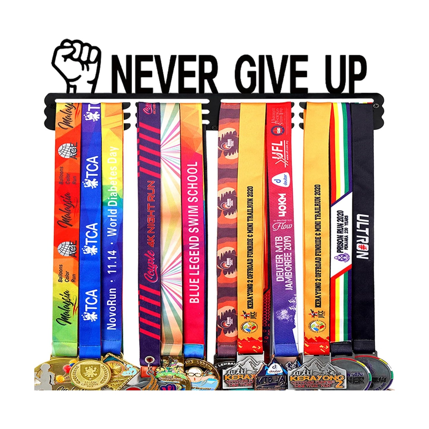 Goutoports Medal Hanger Display Rack - Personalized Award Ribbon Organizer for Sports Race Runner Gymnastics Plaques
