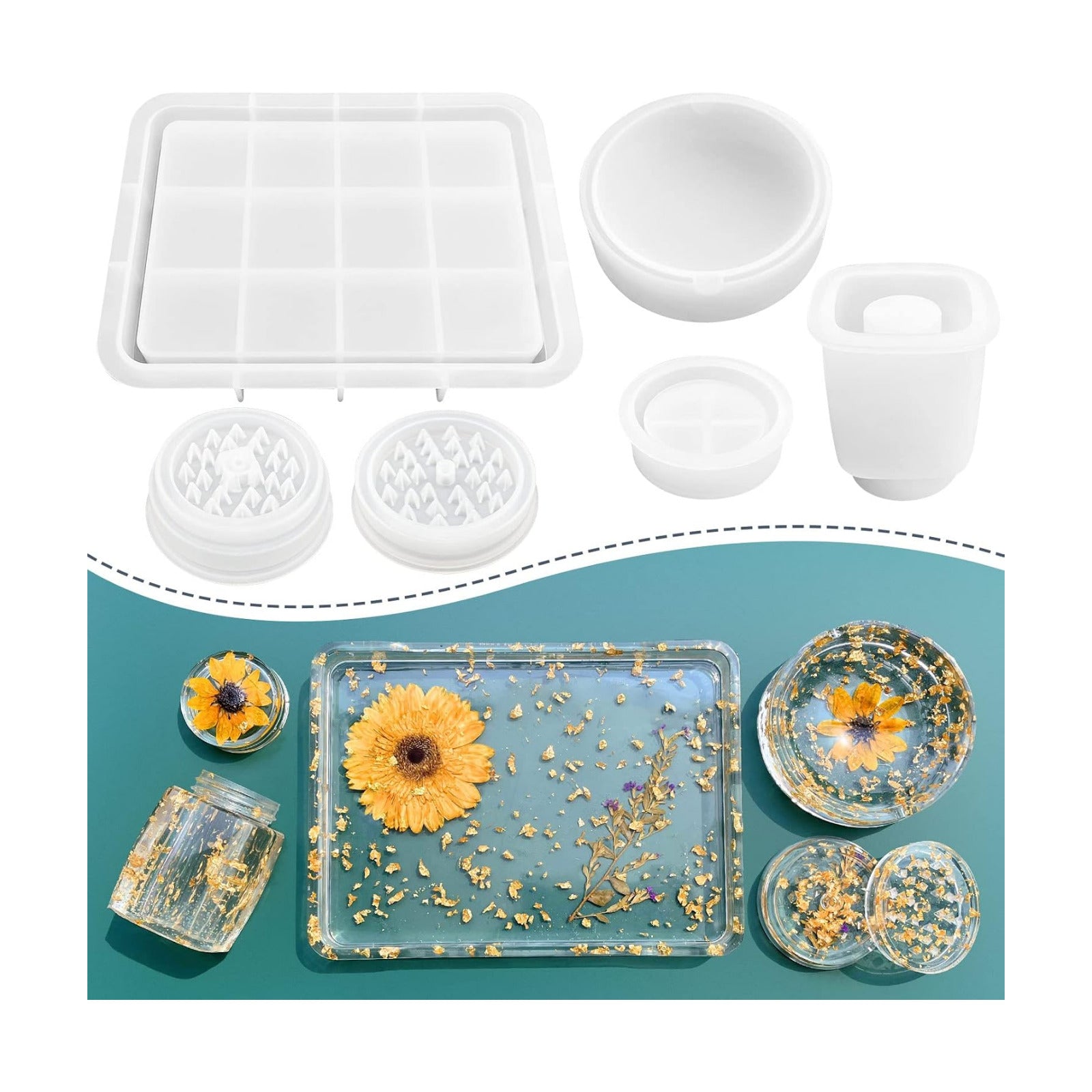 Jar Mold / Resin Tray Molds / Resin Tray Molds Set