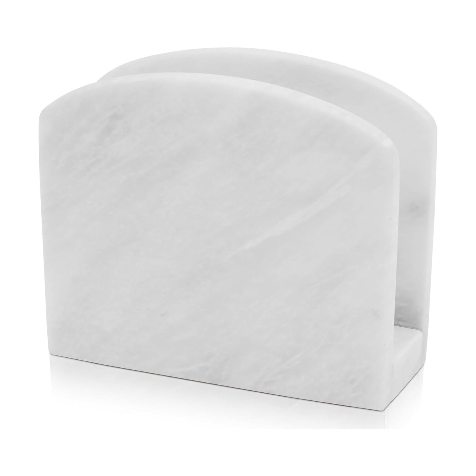 Marble Napkin Holder 5.5" Handmade Dining Table Napkins Holder / White