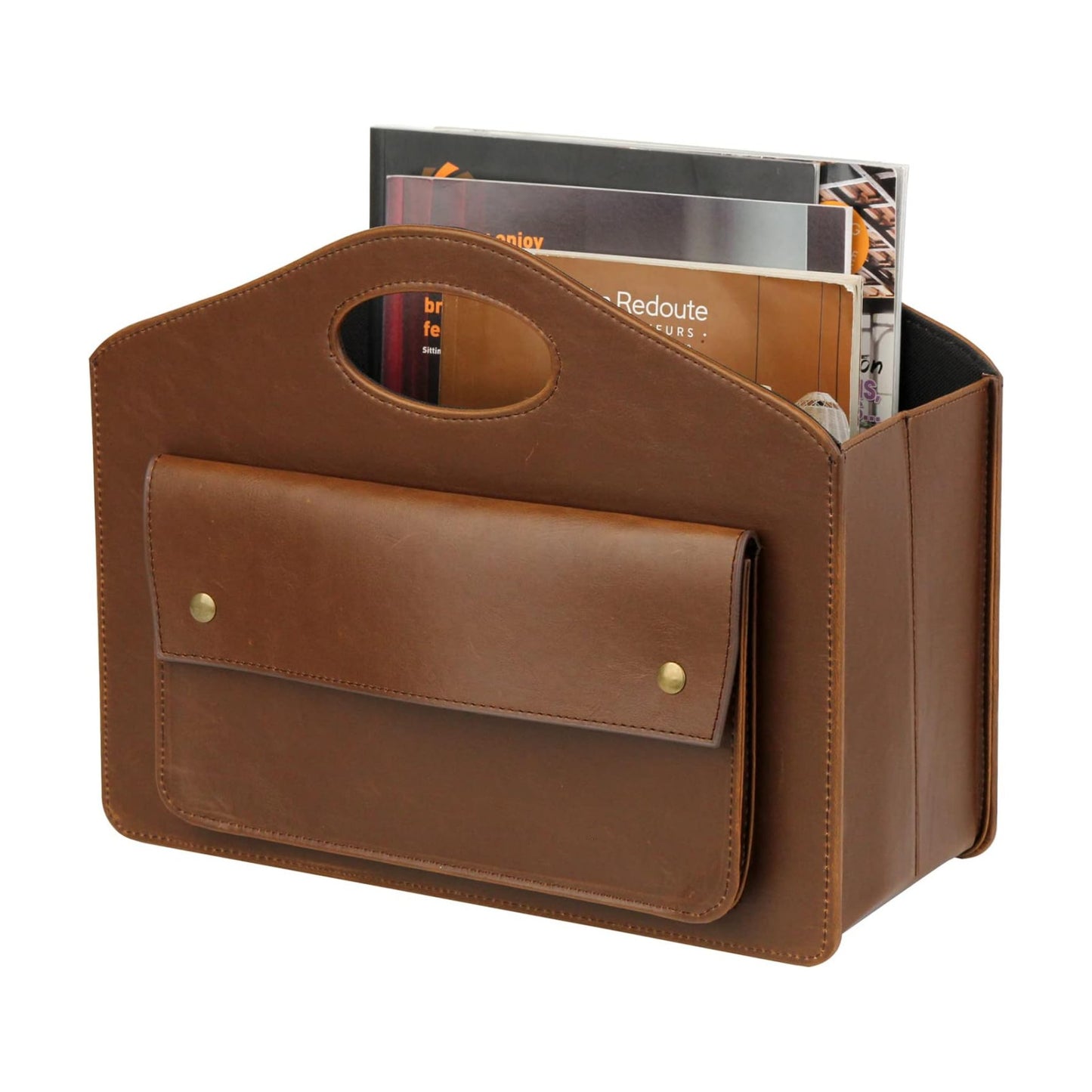 HofferRuffer Magazine Basket Holder, Foldable Magazine Rack, Document File Holder Organizer, File Folder, Newspaper