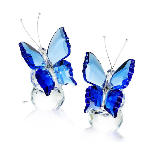 Glass Animal Figurines / Blue / Set of 2