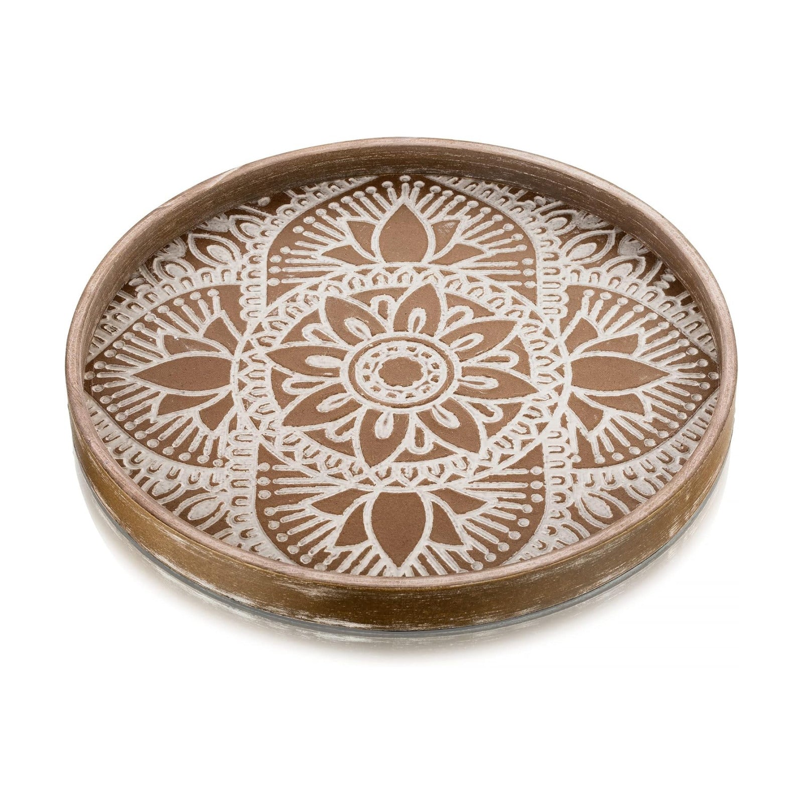 Boho Coffee Table Trays / 11.8 / Lotus Brown