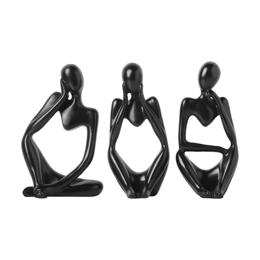 Resin Collectible Figurines / Blcak / One Size / Set of 3