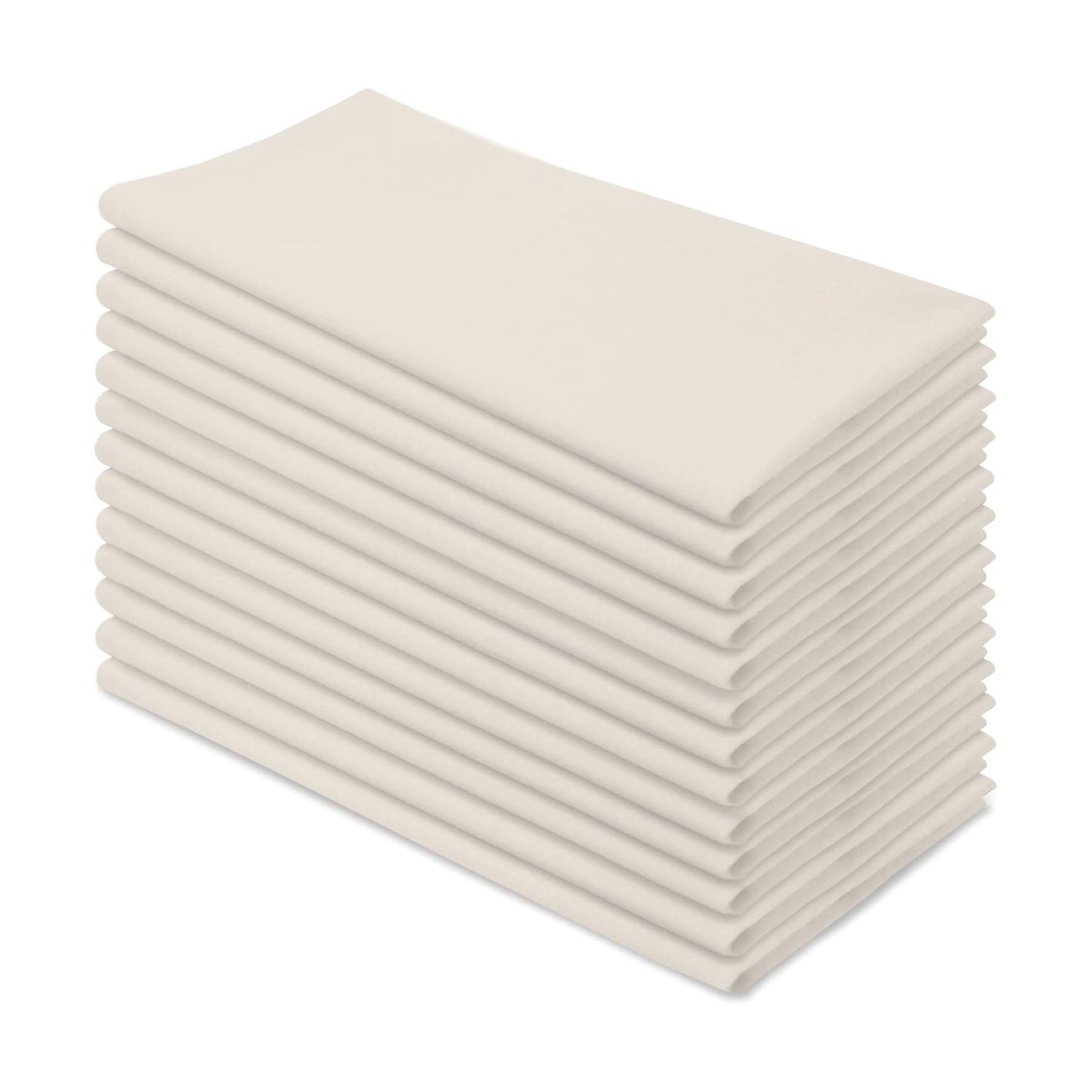 Aunti Em's Kitchen Natural Cotton Napkins Cloth 20 x 20 Oversized 100% Natural Bulk Linens for Dinner, Events