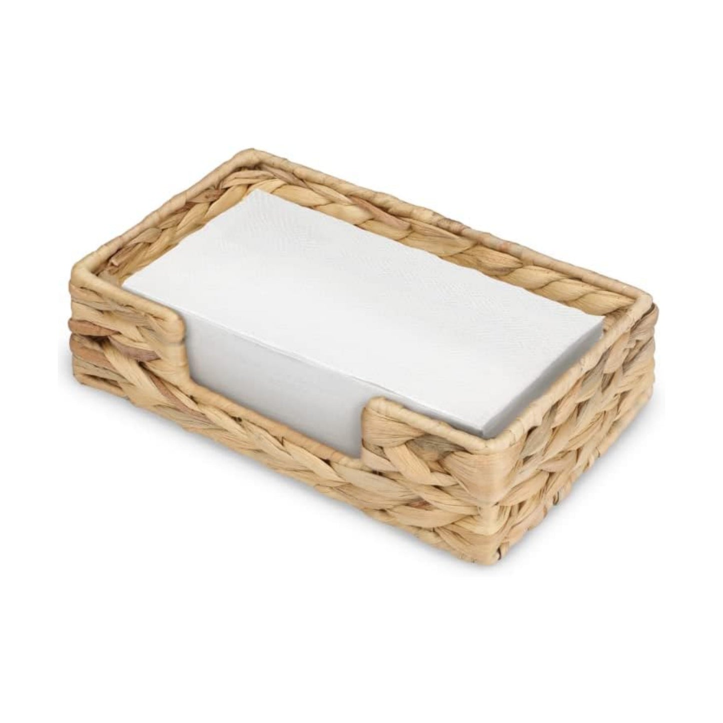 Disposable Guest Towel Napkin Basket Rectangular Napkin / Water Hyacinth / L9.4" x W5.35" x H2.8