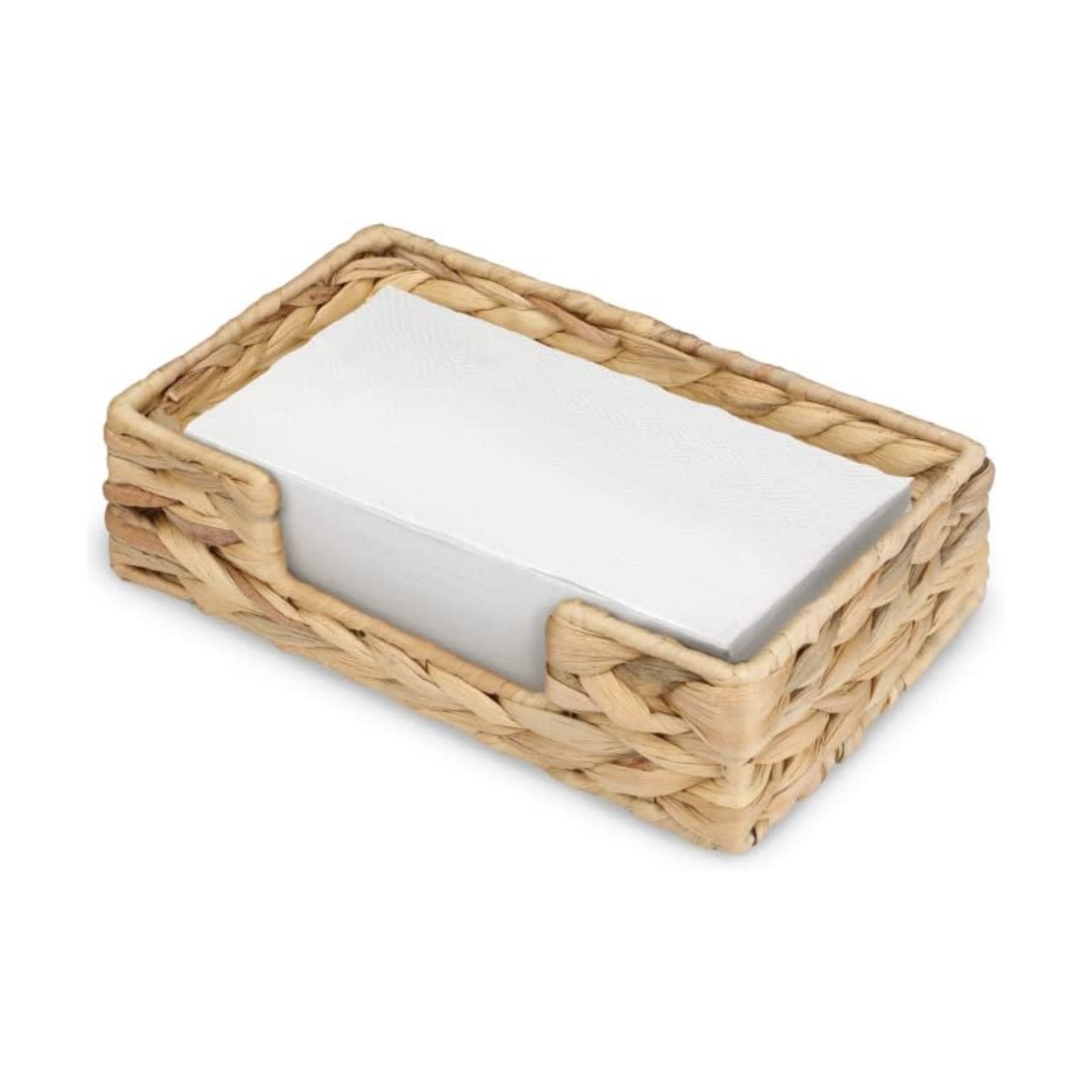 Disposable Guest Towel Napkin Basket Rectangular Napkin / Water Hyacinth / L9.4" x W5.35" x H2.8