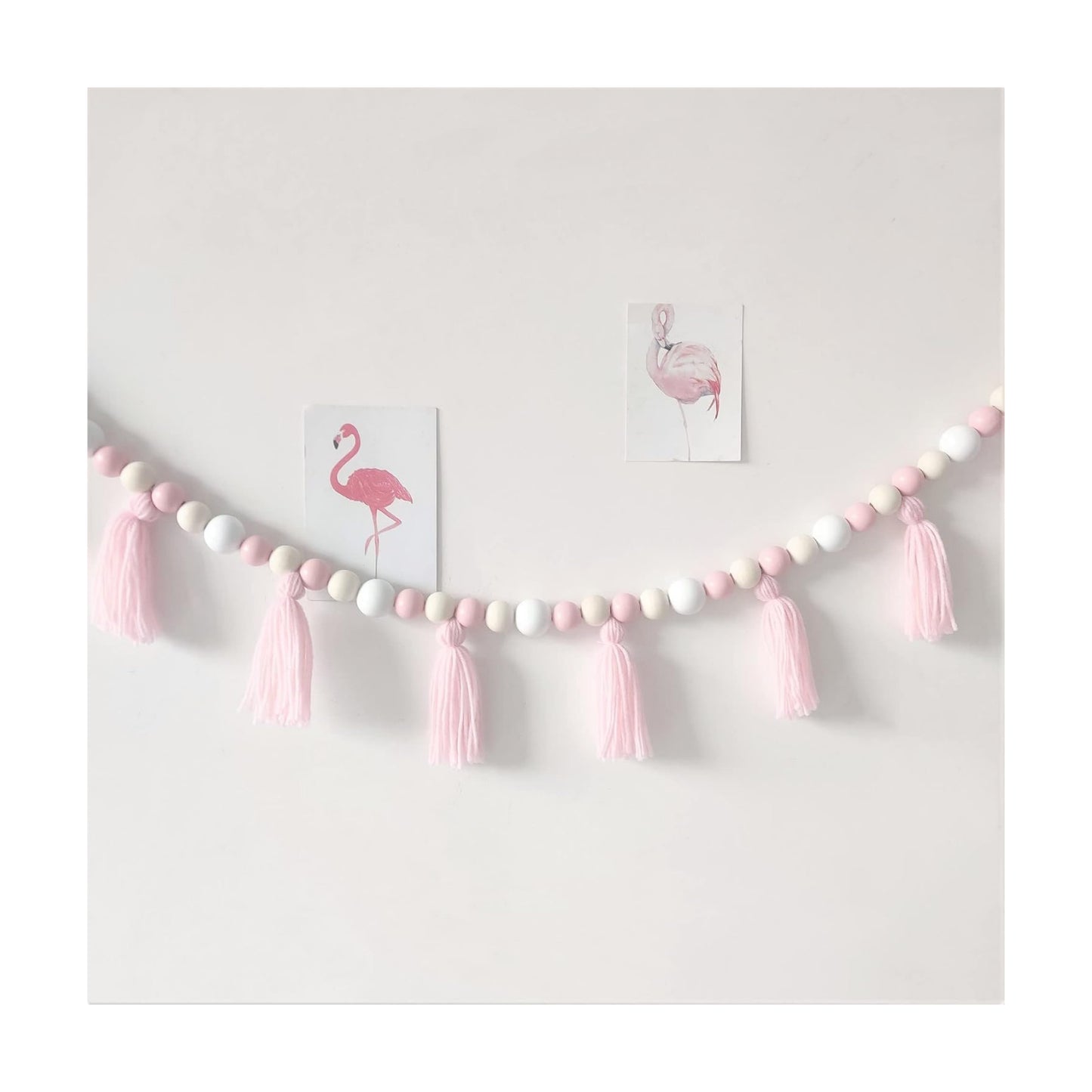 in Boho Tassel Garland / Pink+tassel / 59 Inch
