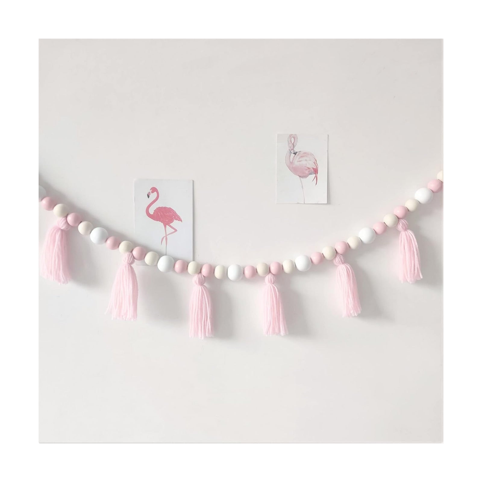 in Boho Tassel Garland / Pink+tassel / 59 Inch