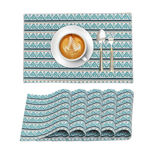 Ruvanti Placemats Set of 6, 100% Cotton Place Mats of 13"x19" – Kite | Heat, Stain resistant, Washable, Non-Slip