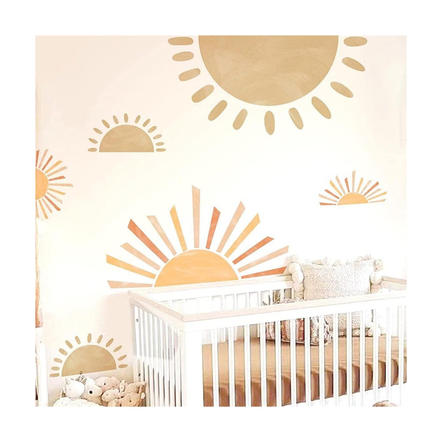 Wall Decals Large Boho Wall Decals Modern Walls Decal Vinyl Sticker Removable Peel / Half Sun