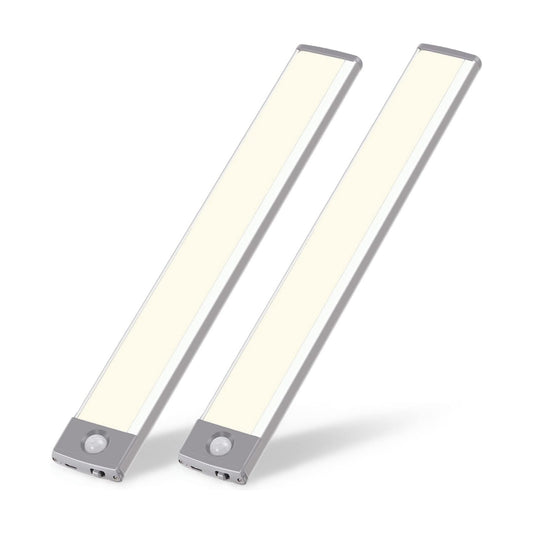 RXWLKJ 54-LED Under Cabinet Lights,USB Rechargeable Kitchen Night Light,Battery Operated Counter Closet