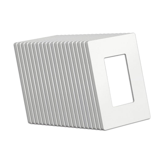 BESTTEN (20 Pack) USWP4 Matte White Series 1-Gang Decorator Screwless Wall Plate, Decor Outlet Cover, H4.69” x W2.91”