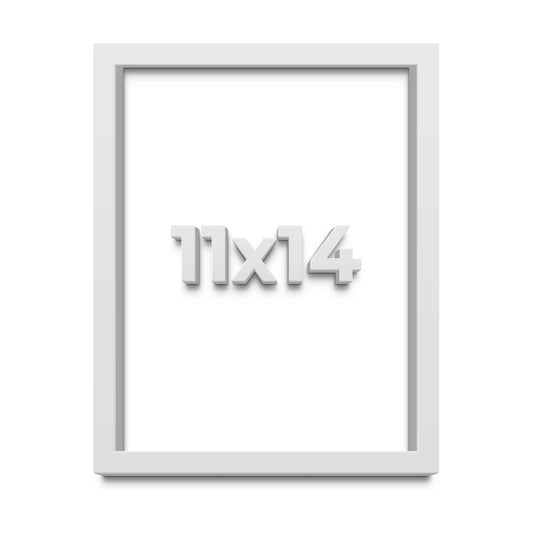 11x14 Shadow Box White Solid Pine Wood Display Frame with Acid-Free Backing UV Acrylic & Hanging Hardware with 0.75"