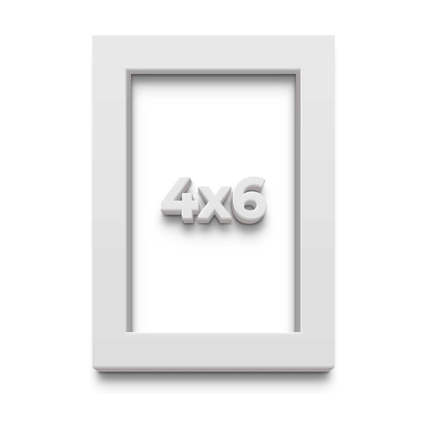 4x6 Small Shadow Box Picture Wooden Frame with Acid-Free Backing UV Acrylic & Hanging Hardware with 0.75" Usable Depth