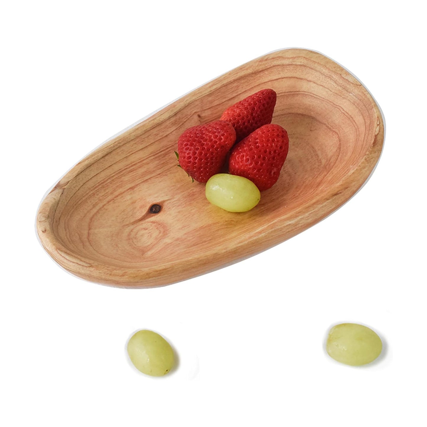 Small Hand-Carved Wooden Dish / 7-10 Inches / Natural