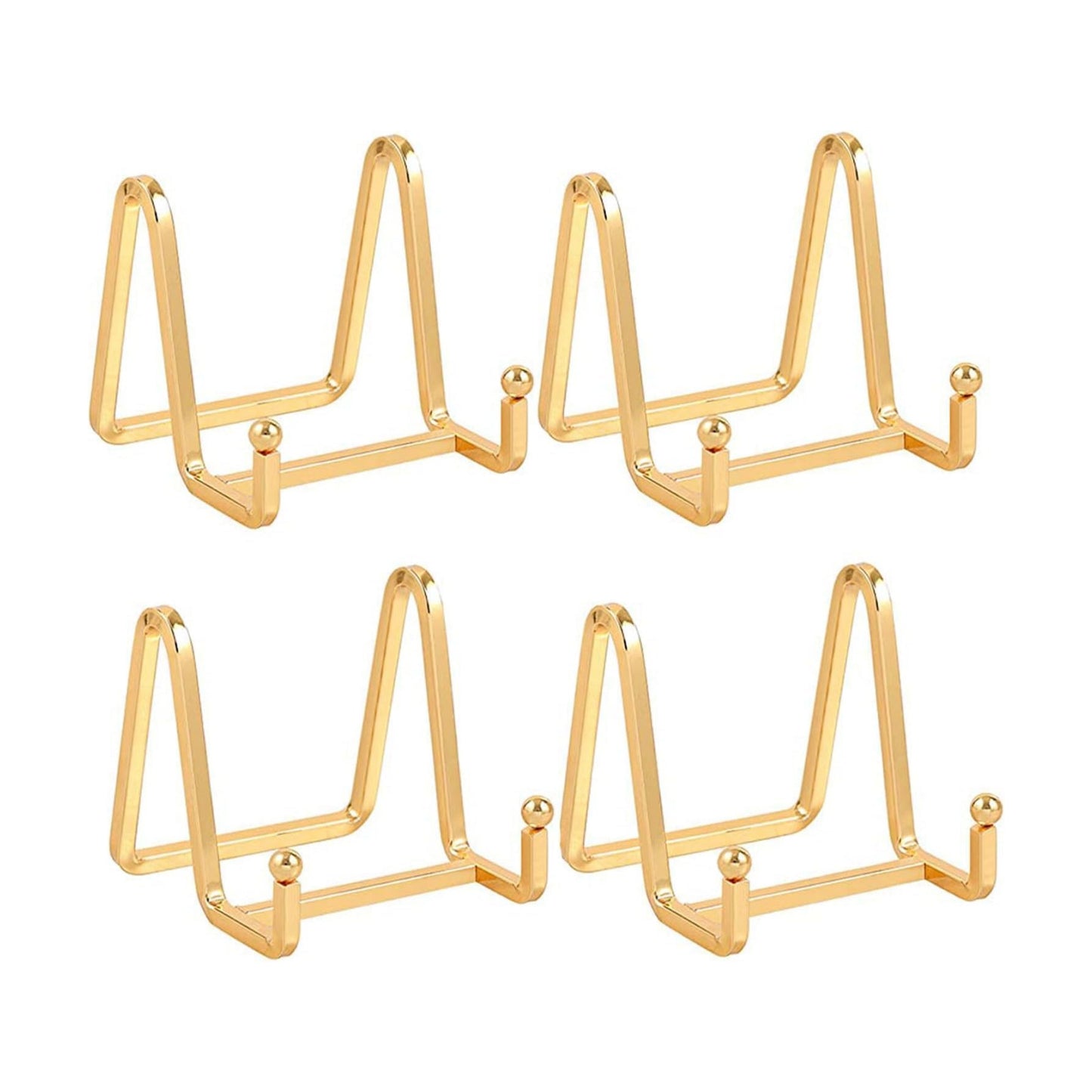 Metal Plate Stands for Display / 3 Inch-4 / Gold / 3 Inch