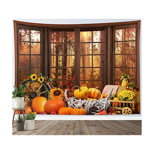 HVEST Farmhouse Fall Tapestry Wall Hanging for Bedroom,40L x 60W Inches
