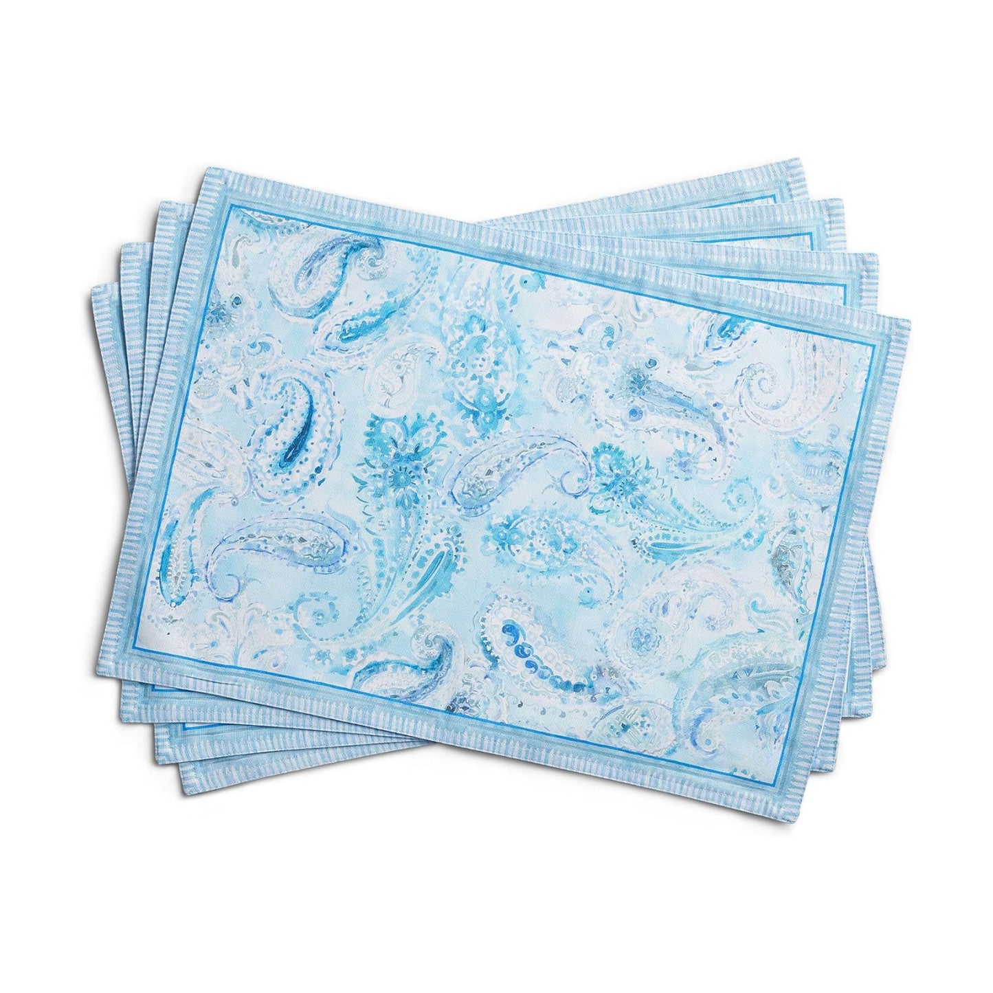 Maison d' Hermine Placemats Set of 4 Reusable 100% Combed Cotton (13"x19") | Cloth Place Mats Washable Table Mats for