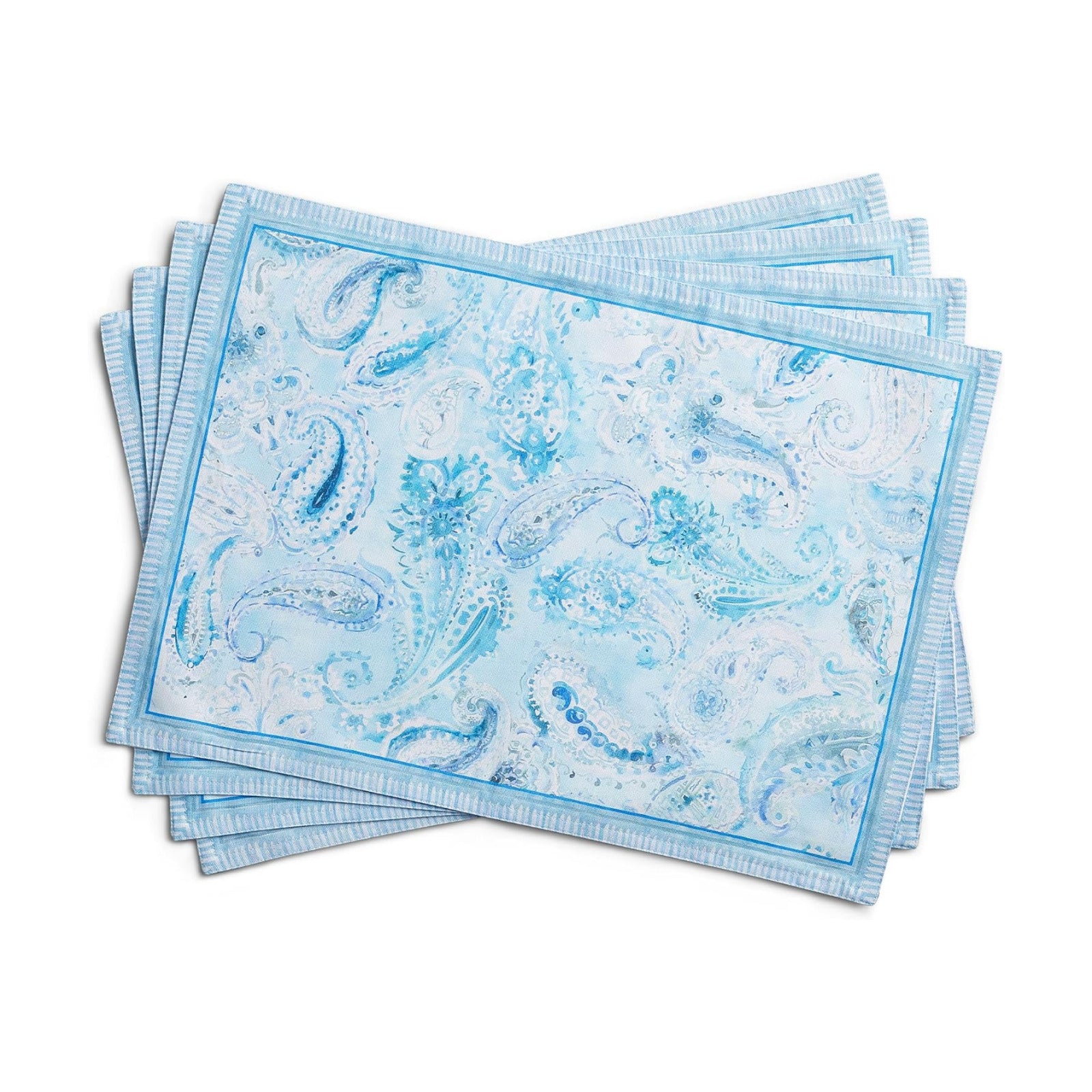 Maison d' Hermine Placemats Set of 4 Reusable 100% Combed Cotton (13"x19") | Cloth Place Mats Washable Table Mats for