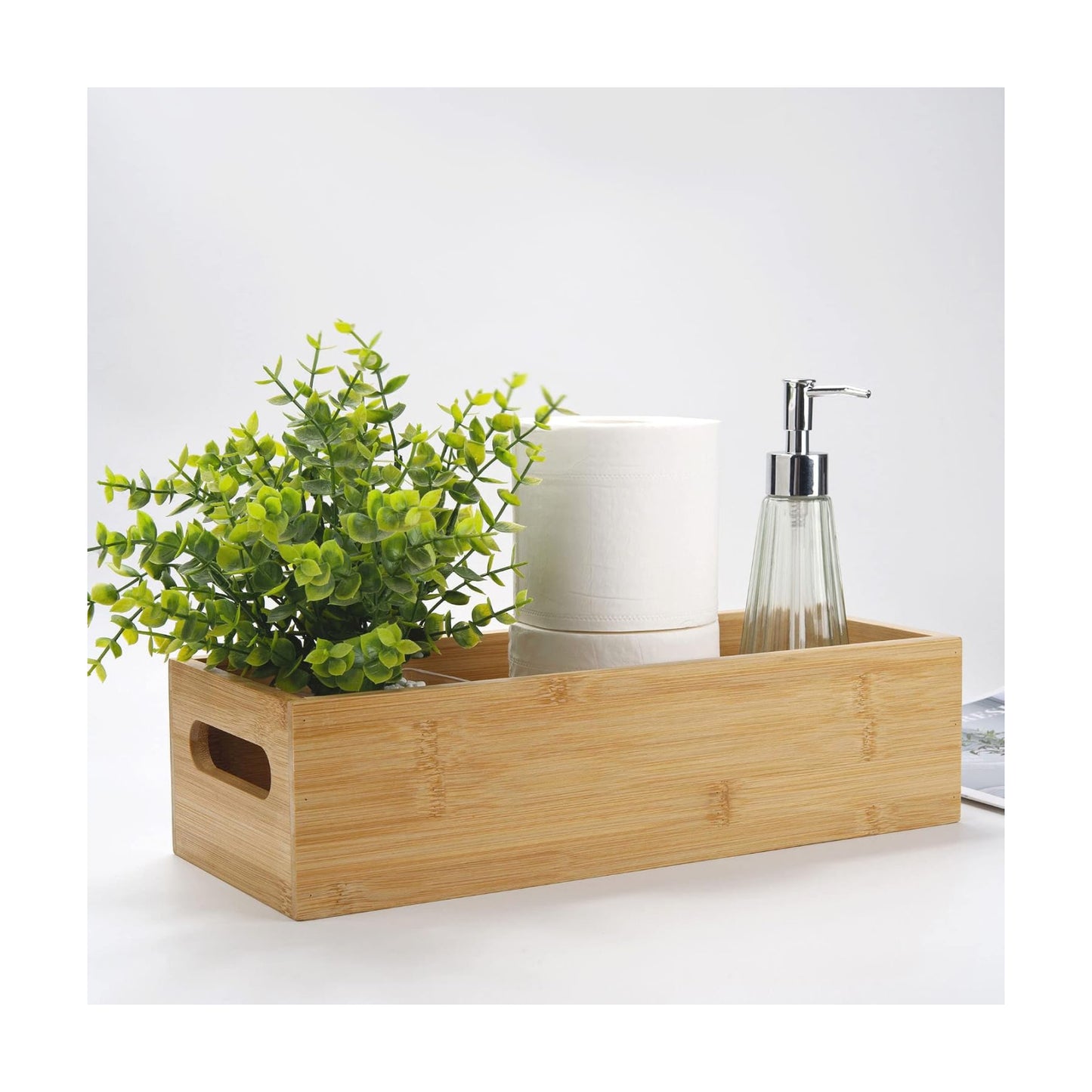 Toilet Tank Paper Basket for Back of Tank Top / 15 x 6 x 4