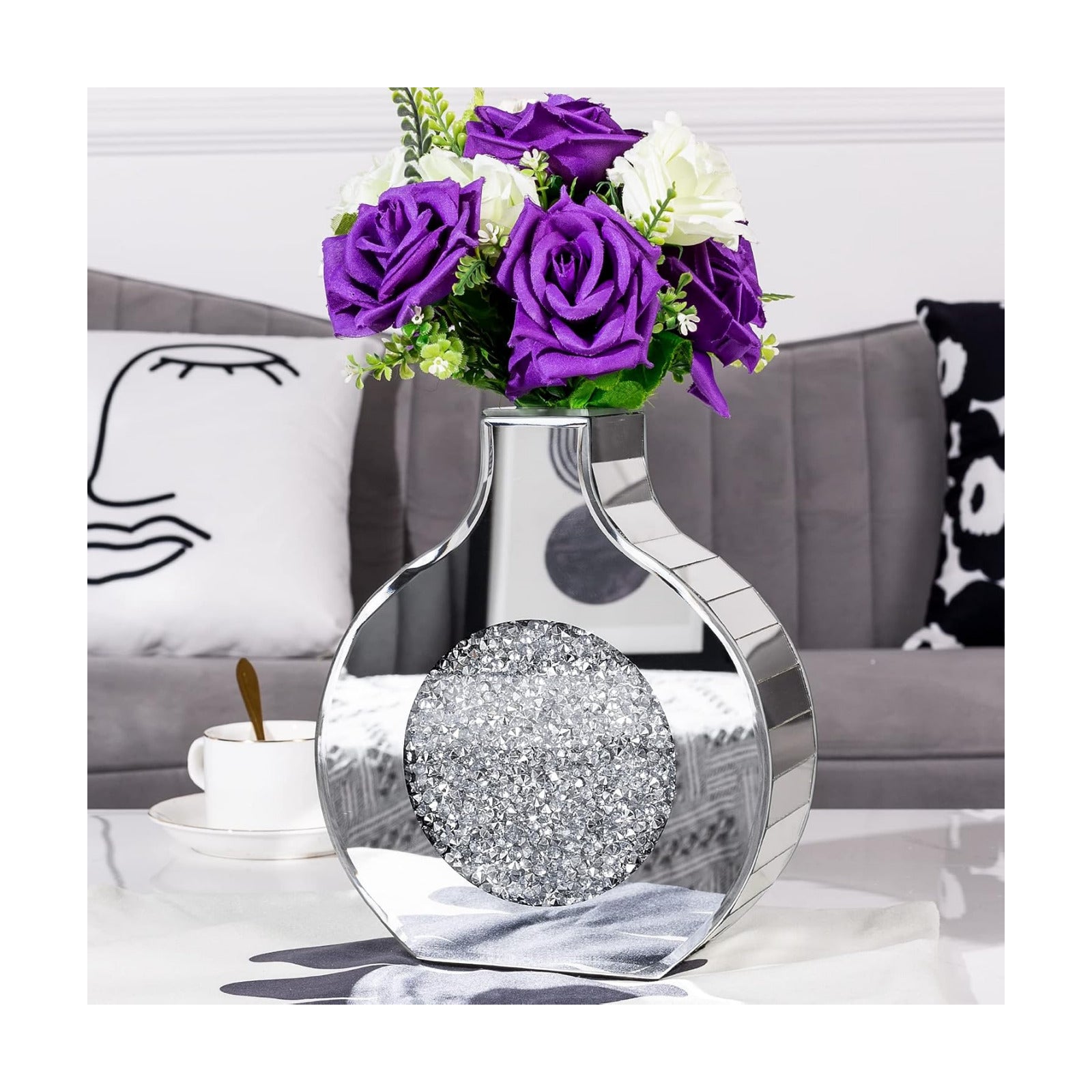 Flower Vase Mirror Finish Vases for Decor