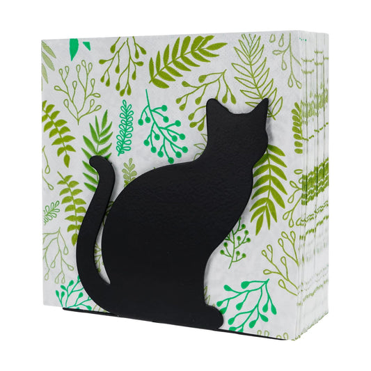 Iron Vertical Cat Napkin Holder / Sitting Cat