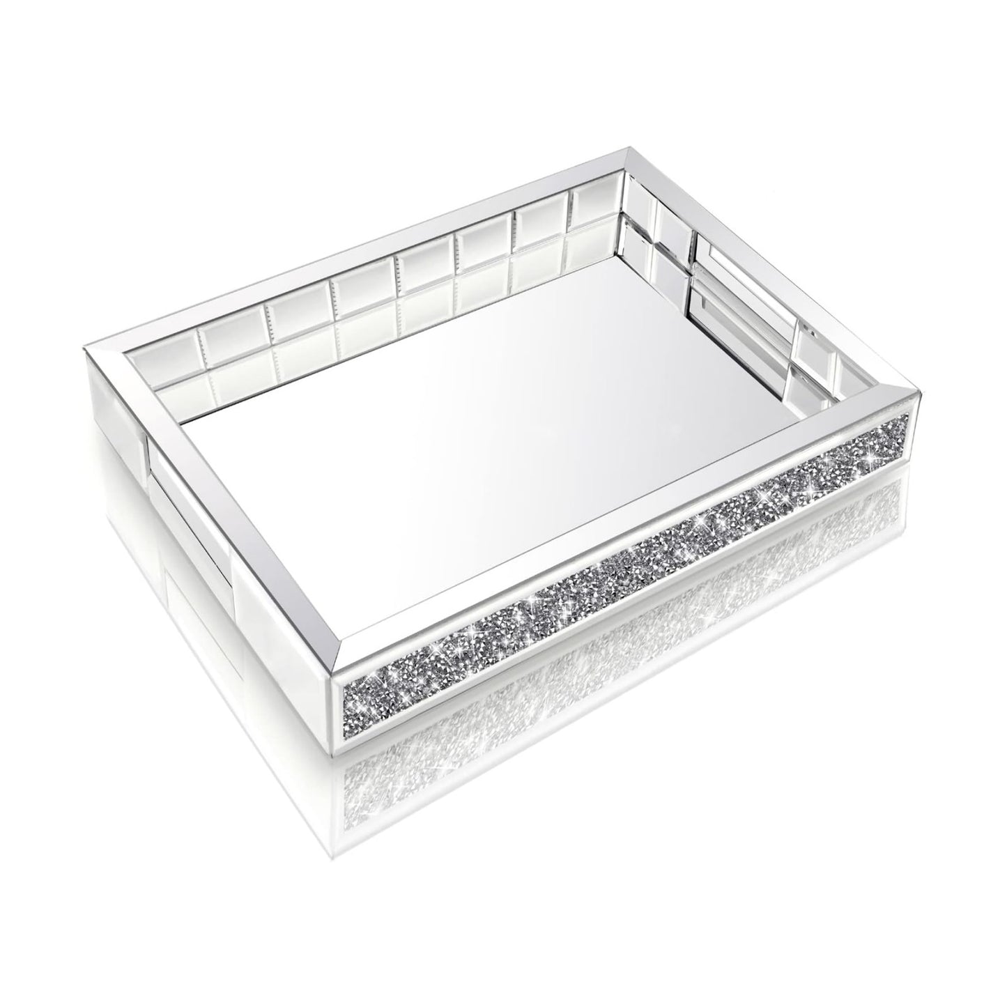 Perfume Tray / Crushed Diamond Bathroom Tray / 15.1 x 10 x 2