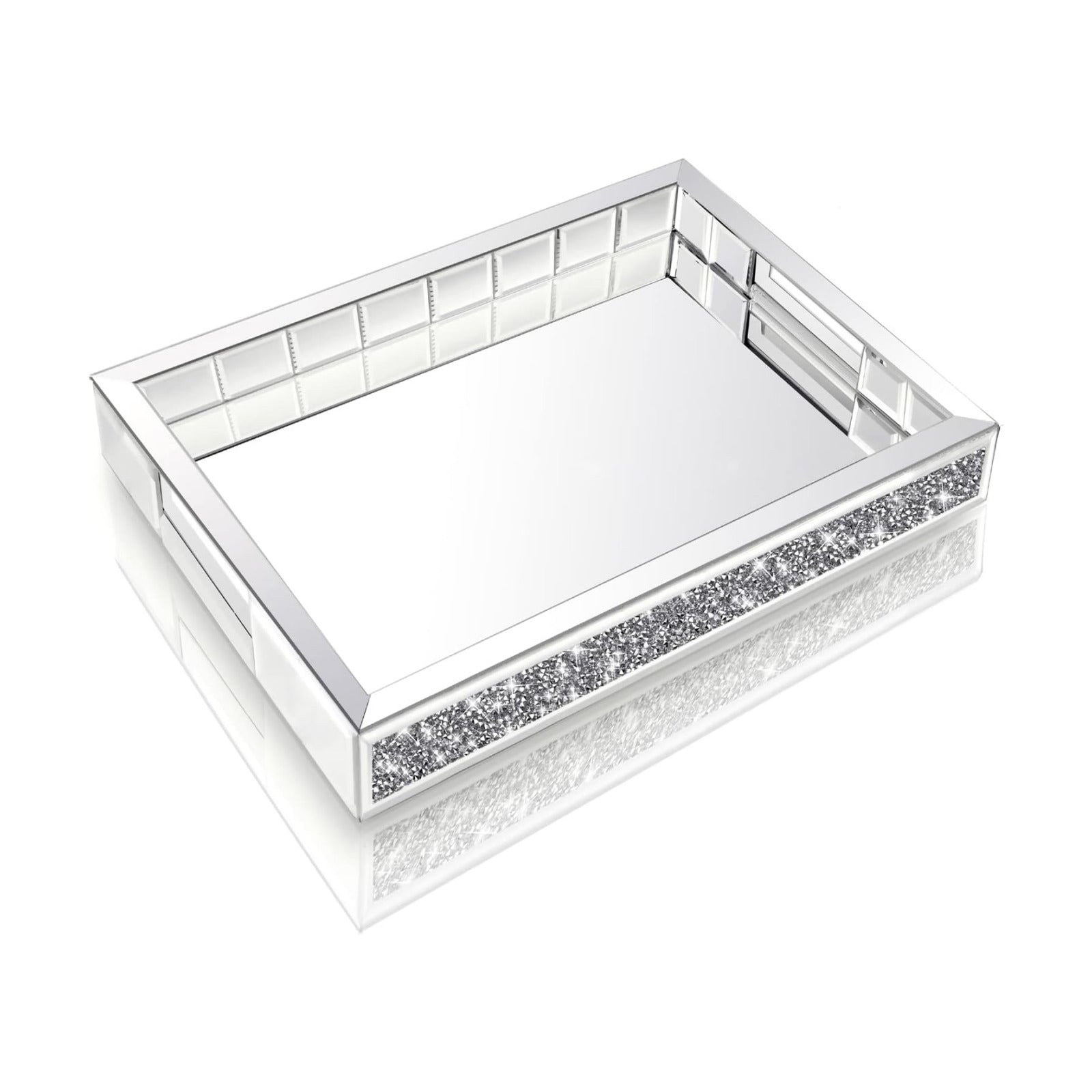 Perfume Tray / Crushed Diamond Bathroom Tray / 15.1 x 10 x 2