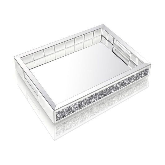 Perfume Tray / Crushed Diamond Bathroom Tray / 15.1 x 10 x 2